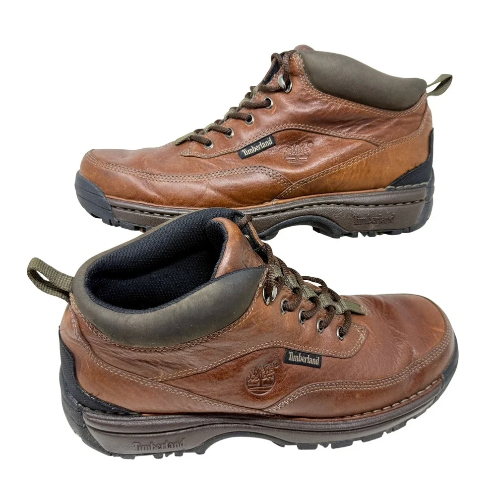 Timberland Trek Travel Mens Brown Leather Hiking Boots 74106 Men's Size 10M